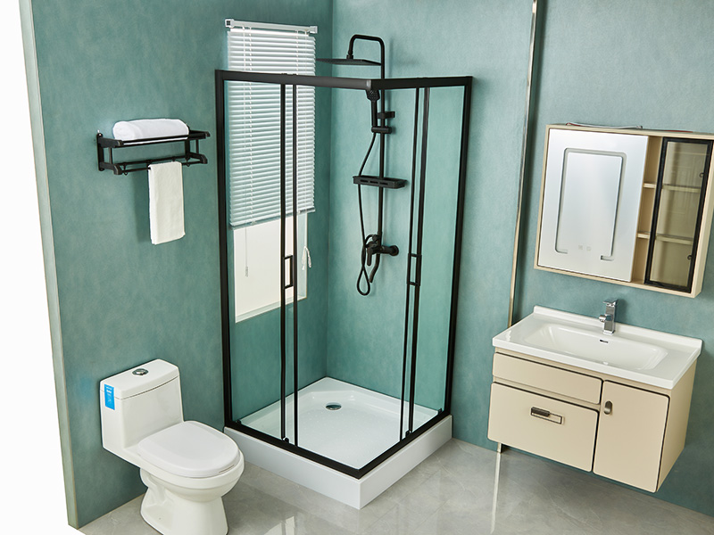 SQ স্লাইডিং শাওয়ার এনক্লোজার, ক্লিয়ার টেম্পারড গ্লাস, কালো অ্যালুমিনিয়াম প্রোফাইল, ডাবল হোল হ্যান্ডেল, ট্রে সহ SQ স্লাইডিং শাওয়ার এনক্লোজার, ক্লিয়ার টেম্পারড গ্লাস, কালো অ্যালুমিনিয়াম প্রোফাইল, ডাবল হোল হ্যান্ডেল, ট্রে সহ