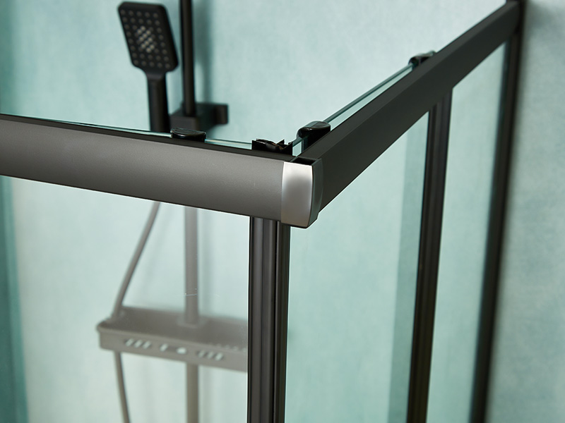 SQ স্লাইডিং শাওয়ার এনক্লোজার, ক্লিয়ার টেম্পারড গ্লাস, কালো অ্যালুমিনিয়াম প্রোফাইল, ডাবল হোল হ্যান্ডেল, ট্রে সহ SQ স্লাইডিং শাওয়ার এনক্লোজার, ক্লিয়ার টেম্পারড গ্লাস, কালো অ্যালুমিনিয়াম প্রোফাইল, ডাবল হোল হ্যান্ডেল, ট্রে সহ