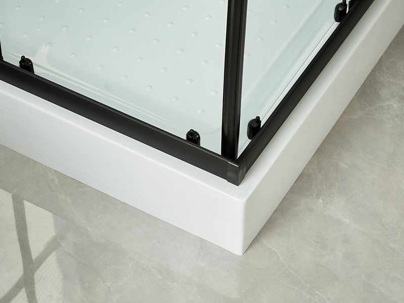 SQ স্লাইডিং শাওয়ার এনক্লোজার, ক্লিয়ার টেম্পারড গ্লাস, কালো অ্যালুমিনিয়াম প্রোফাইল, ডাবল হোল হ্যান্ডেল, ট্রে সহ SQ স্লাইডিং শাওয়ার এনক্লোজার, ক্লিয়ার টেম্পারড গ্লাস, কালো অ্যালুমিনিয়াম প্রোফাইল, ডাবল হোল হ্যান্ডেল, ট্রে সহ