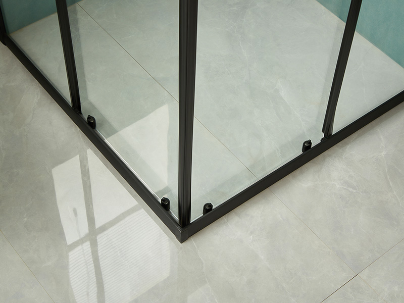 SQ স্লাইডিং শাওয়ার এনক্লোজার, ক্লিয়ার টেম্পারড গ্লাস, কালো অ্যালুমিনিয়াম প্রোফাইল, ডাবল হোল হ্যান্ডেল, ট্রে সহ SQ স্লাইডিং শাওয়ার এনক্লোজার, ক্লিয়ার টেম্পারড গ্লাস, কালো অ্যালুমিনিয়াম প্রোফাইল, ডাবল হোল হ্যান্ডেল, ট্রে সহ