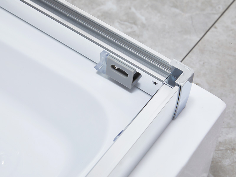 SQ ক্লিয়ার টেম্পারড গ্লাস বাথরুম স্লাইডিং শাওয়ার এনক্লোজার, ট্রে সহ SQ ক্লিয়ার টেম্পারড গ্লাস বাথরুম স্লাইডিং শাওয়ার এনক্লোজার, ট্রে সহ