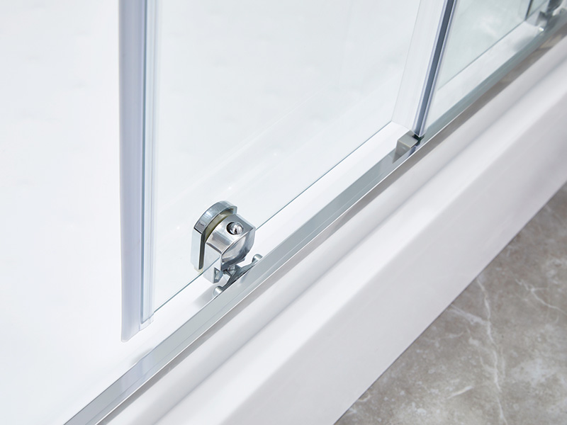 SQ ক্লিয়ার টেম্পারড গ্লাস বাথরুম স্লাইডিং শাওয়ার এনক্লোজার, ট্রে সহ SQ ক্লিয়ার টেম্পারড গ্লাস বাথরুম স্লাইডিং শাওয়ার এনক্লোজার, ট্রে সহ