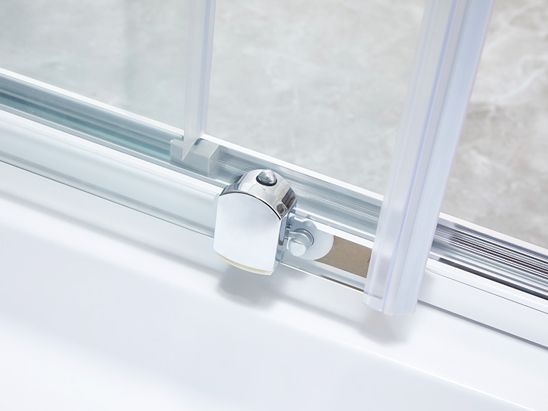 SQ ক্লিয়ার টেম্পারড গ্লাস বাথরুম স্লাইডিং শাওয়ার এনক্লোজার, ট্রে সহ SQ ক্লিয়ার টেম্পারড গ্লাস বাথরুম স্লাইডিং শাওয়ার এনক্লোজার, ট্রে সহ